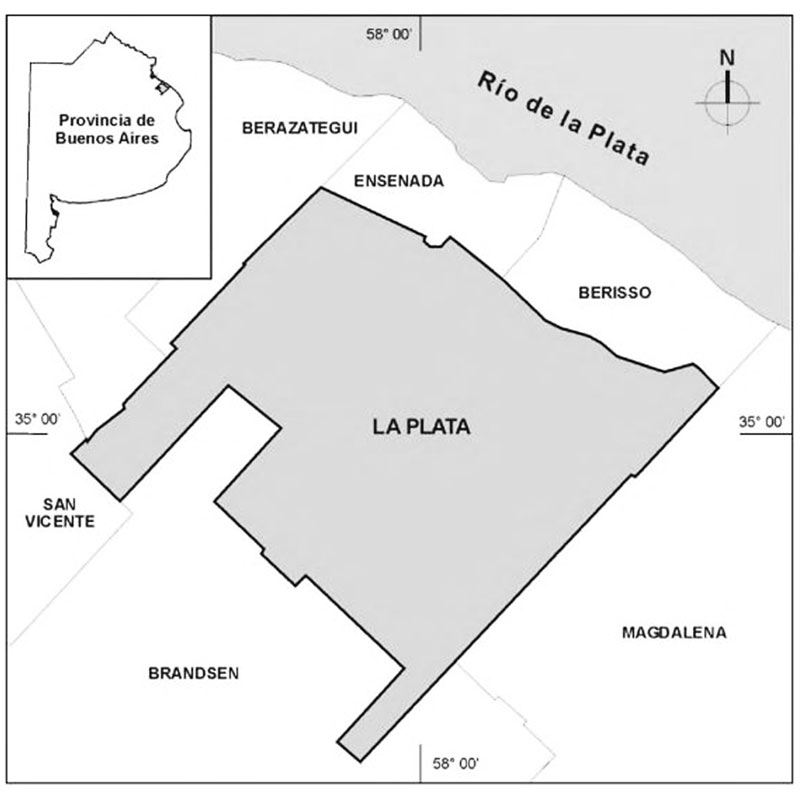 Figura 1. Ubicación geográfica Partido de La Plata.